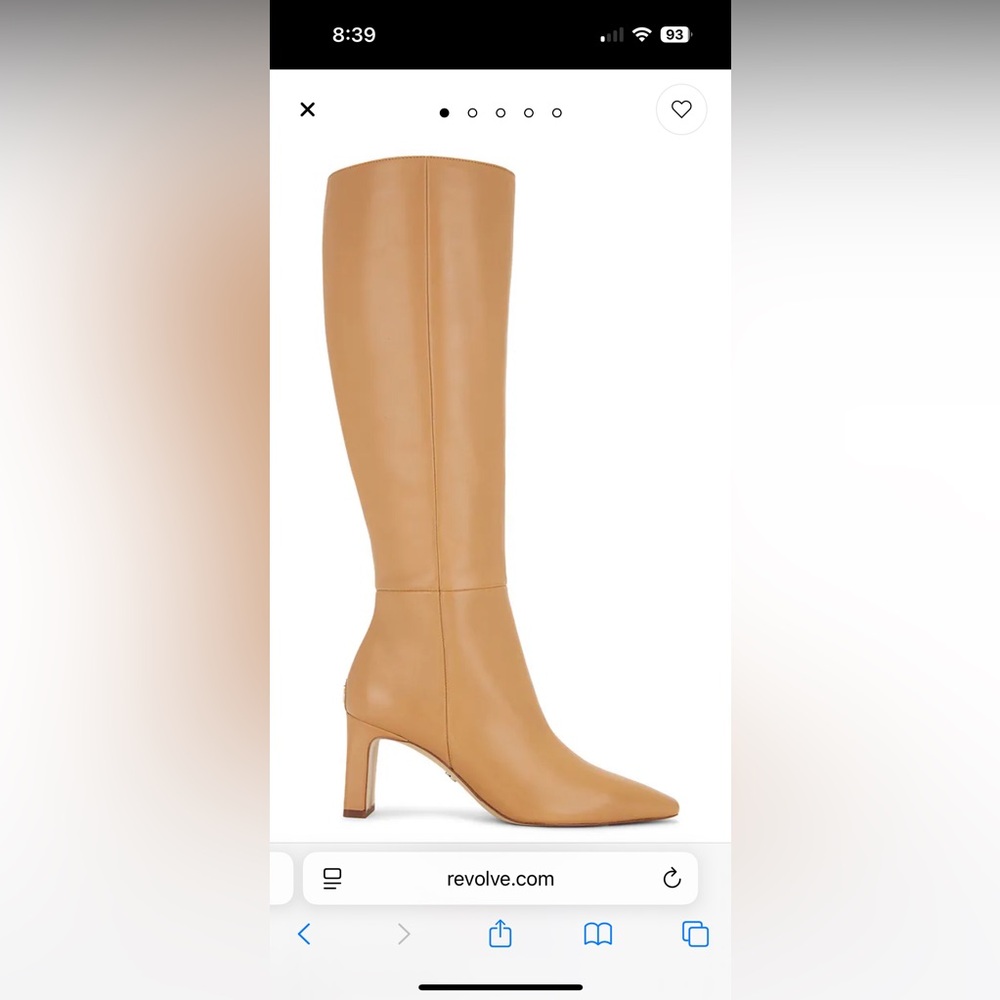 Sam Edelman Sylvia knee high boot in Luxe Tan standard calf